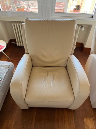 Sillón reclinable Natuzzi Piel Beige