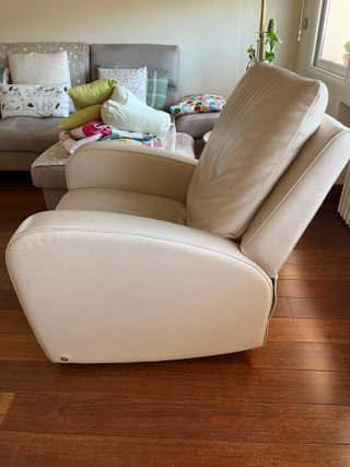 Sillón reclinable Natuzzi Piel Beige