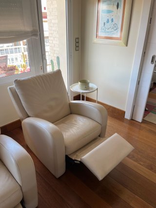 Sillón reclinable Natuzzi Piel Beige