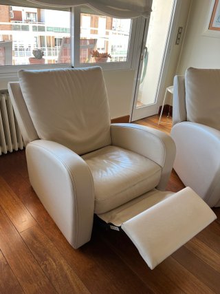 Sillón reclinable Natuzzi Piel Beige