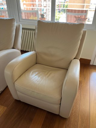 Sillón reclinable Natuzzi Piel Beige