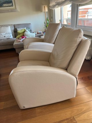 Sillón reclinable Natuzzi Piel Beige