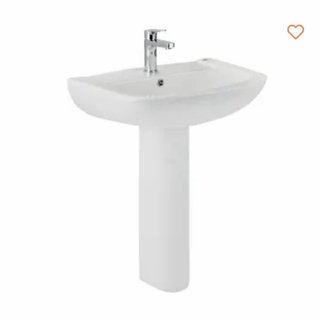 Lavamanos de porcelana blanco con pie