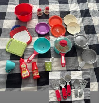 Juego Cocina Infantil Comida y Utensilios