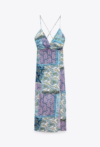 Vestido Zara Patchwork Estampado