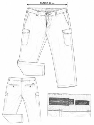 Pantalón cargo Massimo Dutti azul