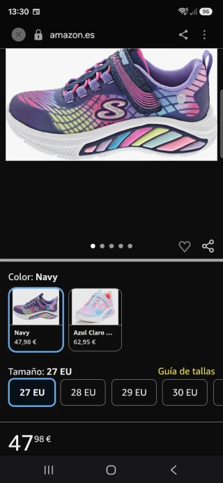Skechers luces niña talla 27