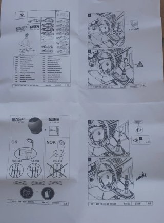 POMO PALANCA VELOCIDADES RENAULT SPORT RS