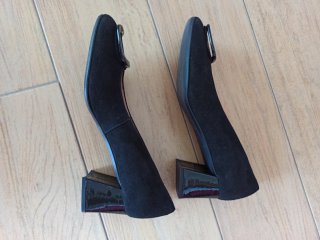 Décolleté nero tacco largo 36,5