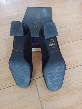 Décolleté nero tacco largo 36,5