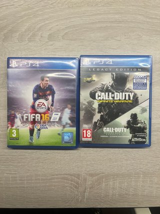 Juegos PS4 FIFA 16 y Call of Duty Infinite Warfare