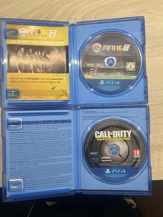 Juegos PS4 FIFA 16 y Call of Duty Infinite Warfare