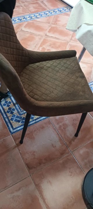 Lote 2 Sillas Comedor JYSK Marrón Tela