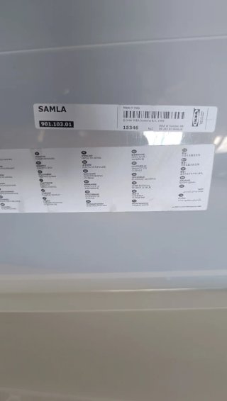 Caja de plástico transparente con tapa Ikea