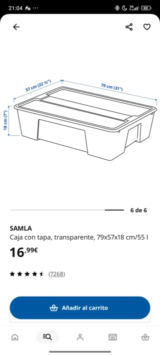 Caja de plástico transparente con tapa Ikea