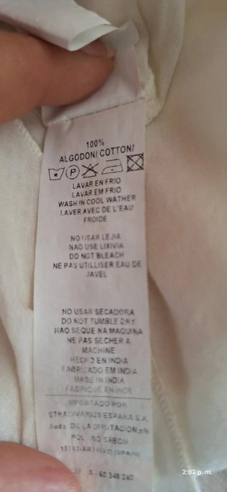 Blusa crema manga larga S