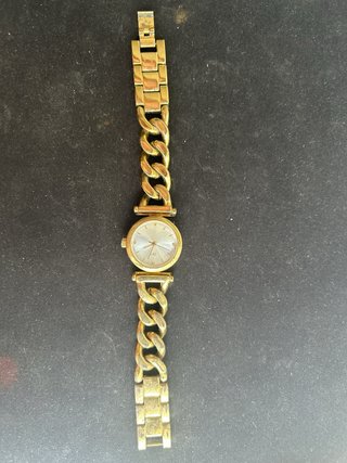 Reloj Parfois Dorado Redondo Desgastado