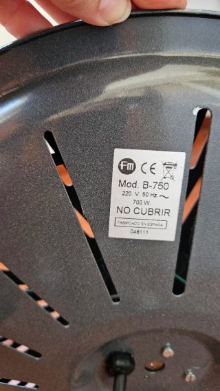 Estufa Eléctrica Redonda Gris