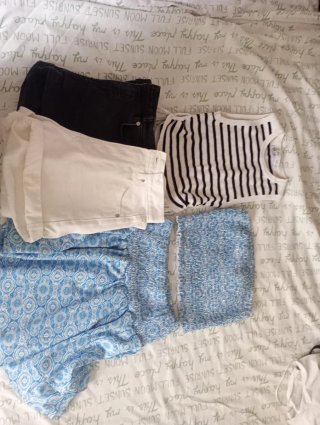 Pack 2 shorts, top, falda y camiseta