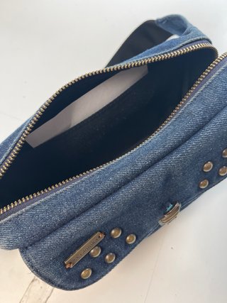 Riñonera Caomka Denim con Tachuelas