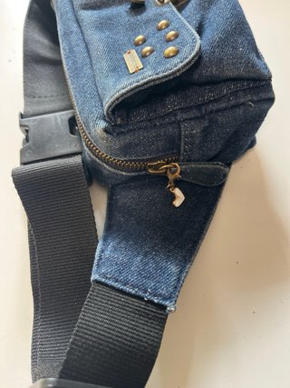 Riñonera Caomka Denim con Tachuelas