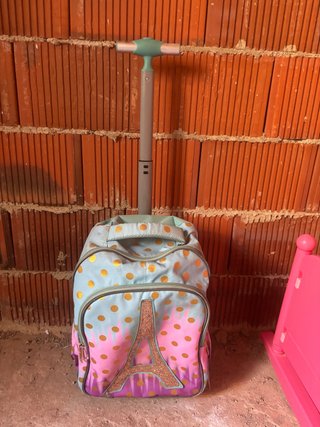 Mochila escolar con carrito