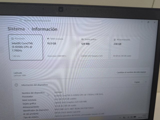 Portatile Dell Latitude 7490 Nero
