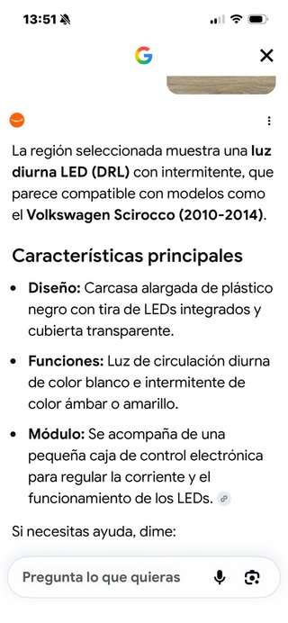 Luces Volkswagen Scirocco 2010-2014