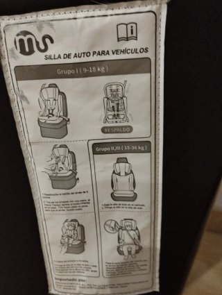Silla coche MS Grupo I, II, III sin Isofix