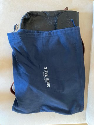 Cartera Piel Steve Mono Azul y Marrón