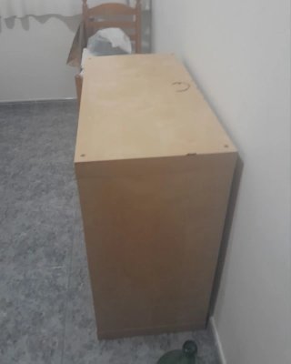 Módulo Ikea con cesta de mimbre