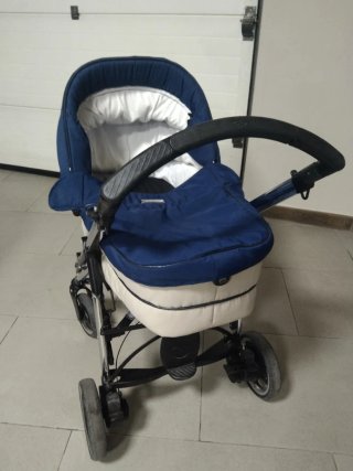 Conjunto Bebecar color beige y azul