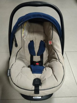 Conjunto Bebecar color beige y azul