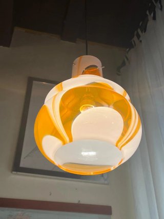 Lampada sospensione vetro Murano soffitto anni'70