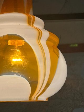 Lampada sospensione vetro Murano soffitto anni'70