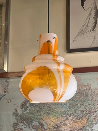 Lampada sospensione vetro Murano soffitto anni'70