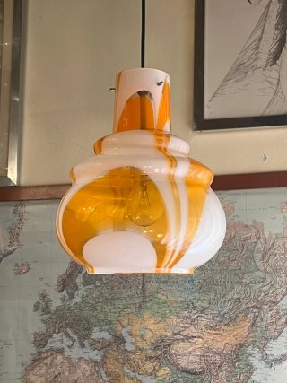 Lampada sospensione vetro Murano soffitto anni'70