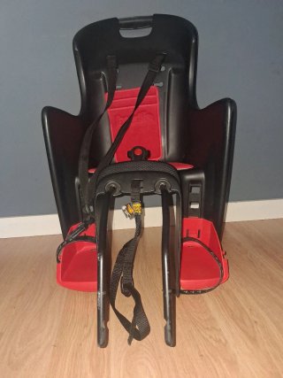 Silla bici infantil negra y roja