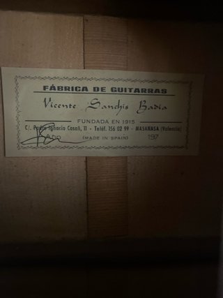 Guitarra Clásica Española  Vicente Sanchís badía