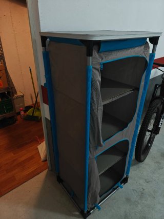 Armario de camping plegable tela y metal