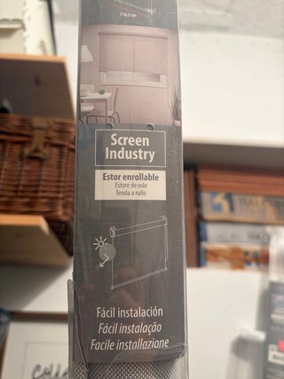 Estor enrollable gris claro textura