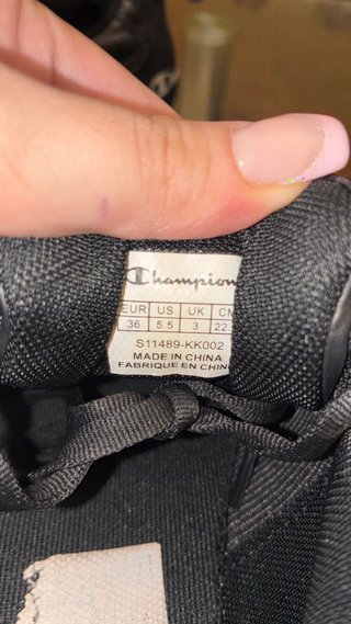 Zapatillas Champion Negras Talla 36