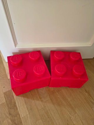 2 Scatole Contenitore LEGO Rosse