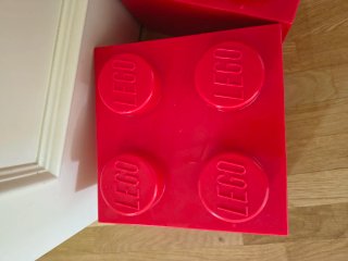 2 Scatole Contenitore LEGO Rosse