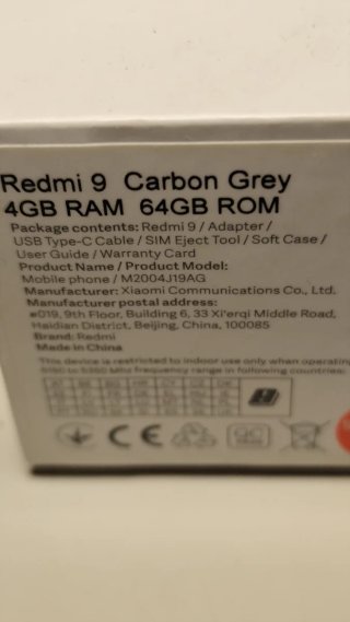 Xiaomi Redmi 9 Gris Carbón 64 GB