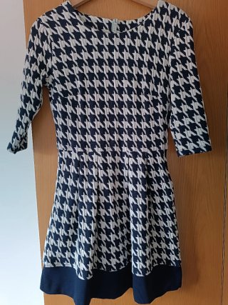 Vestido estampado pata de gallo
