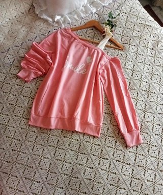 Jersey rosa hombro descubierto Talla L