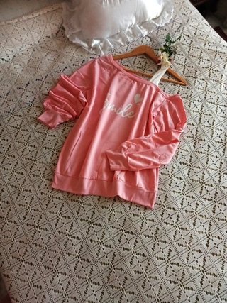 Jersey rosa hombro descubierto Talla L