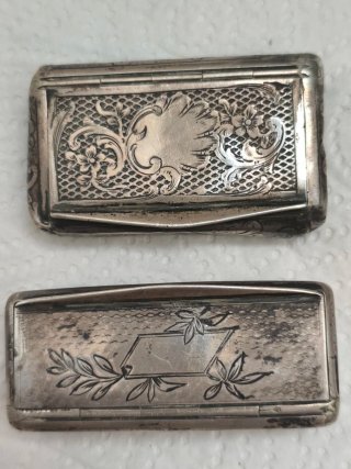 2 pitilleras antiguas plata
