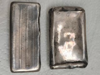 2 pitilleras antiguas plata